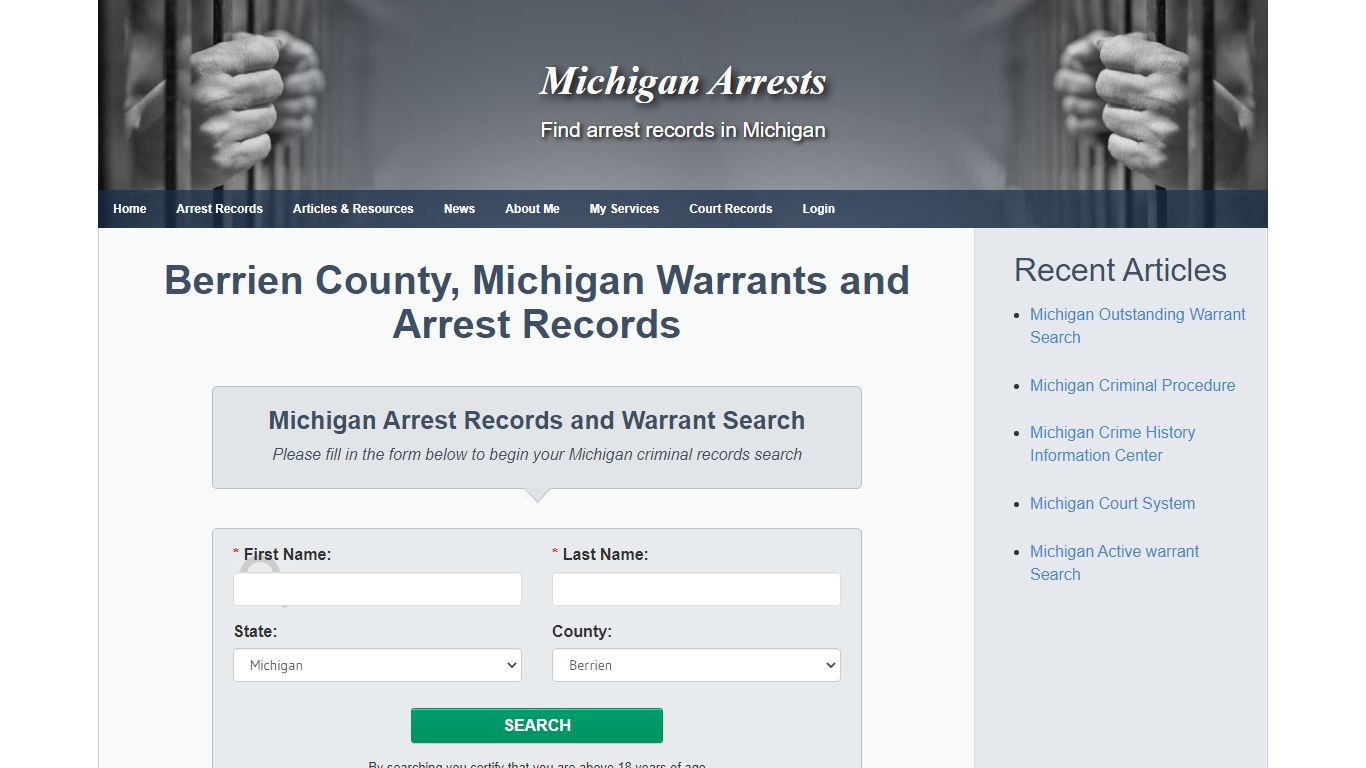 Berrien County, Michigan Warrants and Arrest Records ...